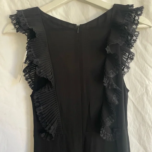 Zimmermann Black Ruffle Maxi Dress Quiet Luxury Pleated Gown Size 0 NEW - Picture 10 of 16